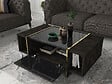 HABITAT ET JARDIN - Table basse en bois "Veyron" - 103 x 60 x 37 cm - NoirOr - vignette