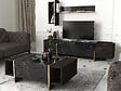 HABITAT ET JARDIN - Table basse en bois "Veyron" - 103 x 60 x 37 cm - NoirOr - vignette