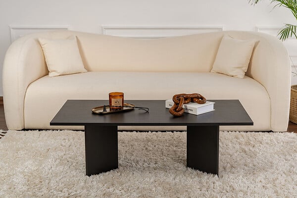 HABITAT ET JARDIN - Table basse en bois "Sabin" - 60 x 119 x 40 cm - Bois Noir - large