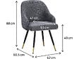 HABITAT ET JARDIN - Lot de 2 chaises en tissu "Harmony" - 54 x 57 x 90 cm - Gris - vignette