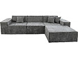 HABITAT ET JARDIN - Canapé droit modulable avec ottoman en tissu texturé "Lusso" - 4 places - Gris - vignette