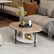 HABITAT ET JARDIN - Table basse en bois "Elis" - 90 x 60 x 36 cm - ChêneBlanc - vignette