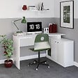 HABITAT ET JARDIN - Bureau en bois "Basak" - 130 x 60 x 74 cm - Blanc - vignette