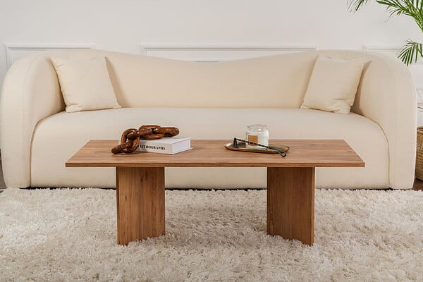 HABITAT ET JARDIN - Table basse en bois "Sabin" - 60 x 119 x 40 cm - Pin atlantique - large