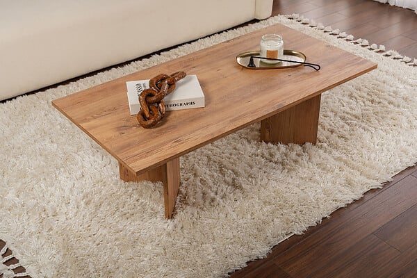 HABITAT ET JARDIN - Table basse en bois "Sabin" - 60 x 119 x 40 cm - Pin atlantique - large