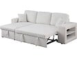 HABITAT ET JARDIN - Canapé d'angle bouclettes convertible/reversible "Axel" - 3 Places - Blanc - vignette