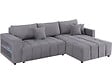 HABITAT ET JARDIN - Canapé d'angle convertible tissu chenille 3 places - "Trocadero" - Gris - vignette