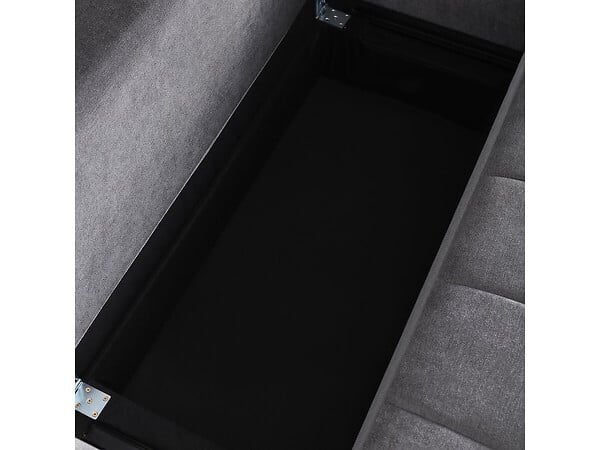 HABITAT ET JARDIN - Canapé d'angle convertible tissu chenille 3 places - "Trocadero" - Gris - large