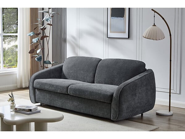 HABITAT ET JARDIN - Canapé lit convertible express en tissu texturé "Laurie" - 202 x 107 x 85 cm - large