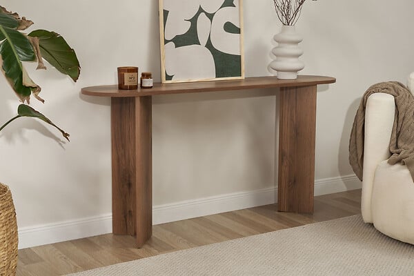 HABITAT ET JARDIN - Console en bois "Sira" - 150 x 35 x 75 cm - Noyer - large