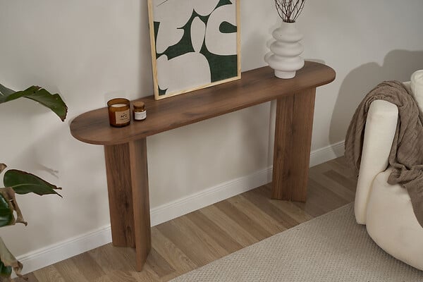 HABITAT ET JARDIN - Console en bois "Sira" - 150 x 35 x 75 cm - Noyer - large