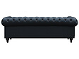 HABITAT ET JARDIN - Canapé fixe Chesterfield "Aliza" - 208 x 82 x 70 cm - 3 places - Noir - vignette