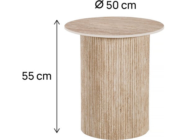 HABITAT ET JARDIN - table d'appoint, bout de canapé, table de chevet en céramique "Eclat" - 50 x 50 cm - Marron - large