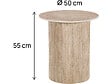 HABITAT ET JARDIN - table d'appoint, bout de canapé, table de chevet en céramique "Eclat" - 50 x 50 cm - Marron - vignette