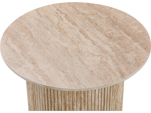 HABITAT ET JARDIN - table d'appoint, bout de canapé, table de chevet en céramique "Eclat" - 50 x 50 cm - Marron - large