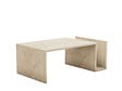 HABITAT ET JARDIN - Table basse en bois "Memo" - 86 x 50 x 32 cm - Travertin - vignette