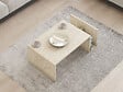 HABITAT ET JARDIN - Table basse en bois "Memo" - 86 x 50 x 32 cm - Travertin - vignette