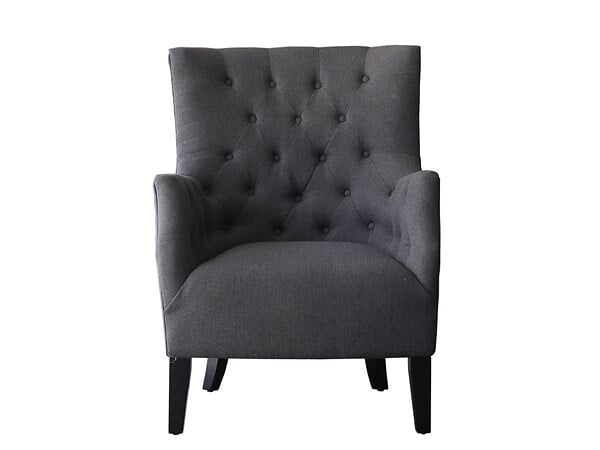 HABITAT ET JARDIN - Fauteuil Scandinave Tissu "Duchesse" - 76 x 83 x 100,5 cm - Gris - large