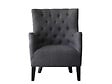 HABITAT ET JARDIN - Fauteuil Scandinave Tissu "Duchesse" - 76 x 83 x 100,5 cm - Gris - vignette