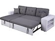 HABITAT ET JARDIN - Canapé d'angle convertible/réversible "Axel" - 3 places - Blanc/Gris - vignette