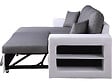 HABITAT ET JARDIN - Canapé d'angle convertible/réversible "Axel" - 3 places - Blanc/Gris - vignette