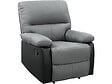 HABITAT ET JARDIN - Fauteuil relax "Lincoln" - 90 x 89 x 103 cm - Noir/Gris foncé - vignette