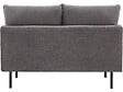HABITAT ET JARDIN - Canapé fixe tissu "Rudy" - 132 x 78 x 88 cm - 2 places - Gris foncé - vignette