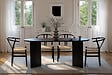 HABITAT ET JARDIN - Table à manger en bois "Sablin" - 180 x 89 x 75 cm - Bois Noir - vignette