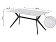 HABITAT ET JARDIN - Table à manger en céramique "Boreal" - 4 à 6 personnes - 160 cm - Blanc - vignette
