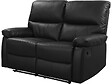 HABITAT ET JARDIN - Canapé relax "Lincoln" - 147 x 89 x 103 cm - 2 places - Noir - vignette