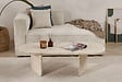 HABITAT ET JARDIN - Table basse en bois "Ovalis" - 130 x 65 x 40 cm - Travertin - vignette