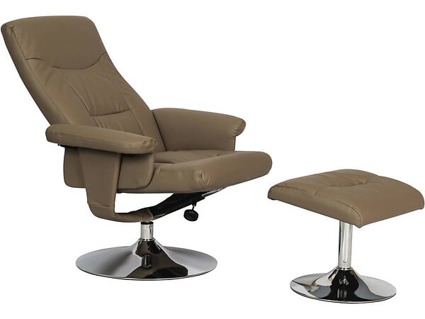 HABITAT ET JARDIN - Fauteuil relax + repose-pieds "Louis" - 1 place - Beige - large