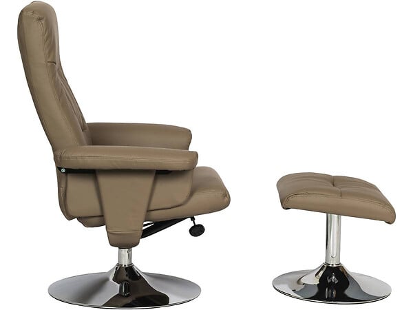 HABITAT ET JARDIN - Fauteuil relax + repose-pieds "Louis" - 1 place - Beige - large