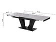 HABITAT ET JARDIN - Table à manger extensible en céramique - 160/240 cm - 6 à 10 personnes "Nova" - Gris marbré - vignette