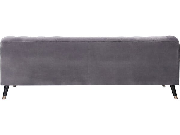 HABITAT ET JARDIN - Canapé fixe en velours "Gloria" - 216 x 86 x 76 cm - 3 places - Gris - large