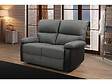 HABITAT ET JARDIN - Canapé relax "Lincoln" - 147 x 89 x 103 cm - 2 places - Noir / Gris foncé - vignette