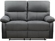 HABITAT ET JARDIN - Canapé relax "Lincoln" - 147 x 89 x 103 cm - 2 places - Noir / Gris foncé - vignette