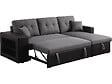 HABITAT ET JARDIN - Canapé d'angle convertible/réversible "Axel" - 3 places - Noir/Gris - vignette