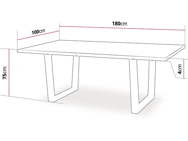 HABITAT ET JARDIN - Table repas "Hollywood" - 200 x 100 x 76 cm - couleur: Chêne / Noir - large