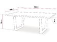 HABITAT ET JARDIN - Table repas "Hollywood" - 200 x 100 x 76 cm - couleur: Chêne / Noir - vignette