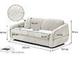 HABITAT ET JARDIN - Canapé lit convertible express en tissu texturé "Laurie" - 202 x 107 x 85 cm - vignette
