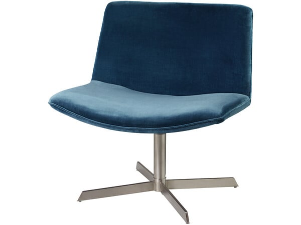 HABITAT ET JARDIN - Fauteuil "Kiss" - Velours - Bleu - large