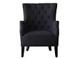 HABITAT ET JARDIN - Fauteuil Scandinave Tissu "Duchesse" - 76 x 83 x 100,5 cm - Noir - vignette