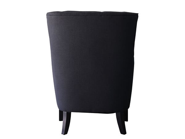 HABITAT ET JARDIN - Fauteuil Scandinave Tissu "Duchesse" - 76 x 83 x 100,5 cm - Noir - large