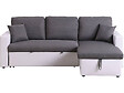HABITAT ET JARDIN - Canapé d'angle convertible/ réversible avec coffre "Alain" - 221 x 145 x 85 cm - 3 places - Gris / Blanc - vignette
