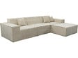 HABITAT ET JARDIN - Canapé droit modulable avec ottoman en tissu texturé "Lusso" - 4 places - Beige - vignette