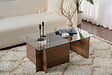 HABITAT ET JARDIN - Table basse en bois "Vetrino" - 105 x 65 x 40 cm - Noyer - vignette