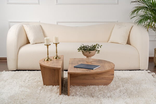 HABITAT ET JARDIN - Table basse en bois "Orion" - 90 x 60 x 30 cm - Pin atlantique - large
