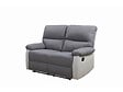 HABITAT ET JARDIN - Canapé relax "Lincoln" - 147 x 89 x 103 cm - 2 places - Blanc / gris clair - vignette