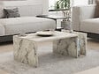 HABITAT ET JARDIN - Table basse en bois "Memo" - 86 x 50 x 32 cm - Marbre Freesia - vignette